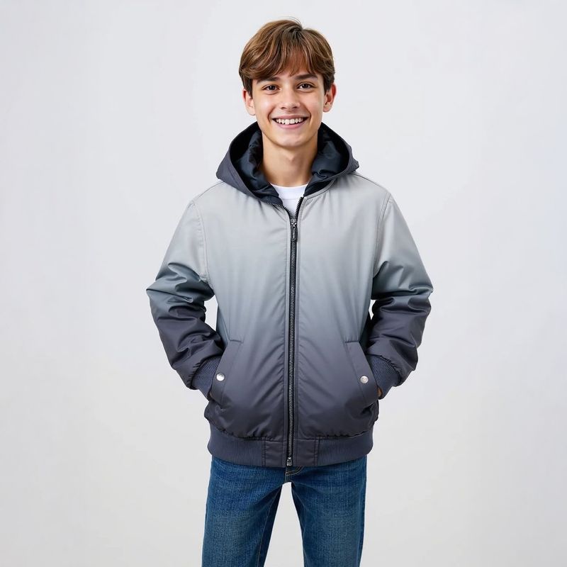 FEDERATION - Chaqueta Bomber Federation Niño Con Gorro Degradé