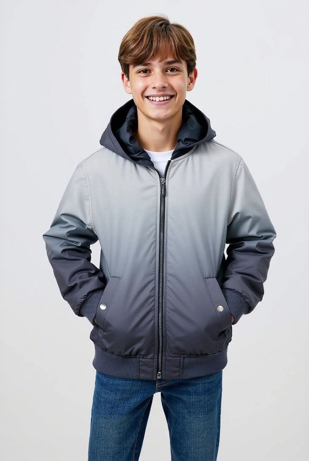 FEDERATION - Chaqueta Bomber Federation Niño Con Gorro Degradé