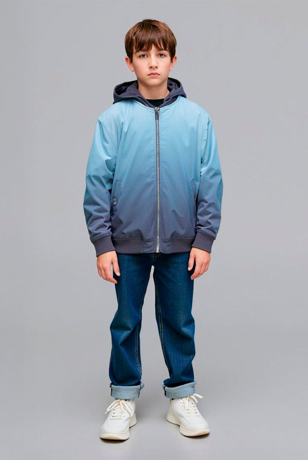 FEDERATION - Chaqueta Bomber Federation Niño Con Gorro Degradé