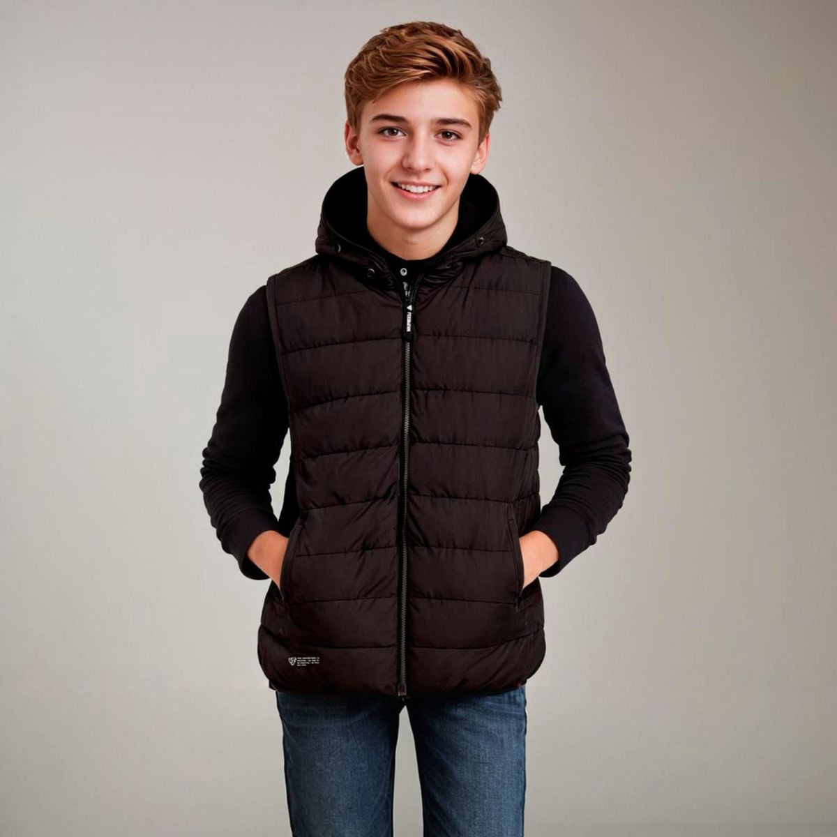 FEDERATION - Chaleco Parka Federation Casual Para Niño con Gorro