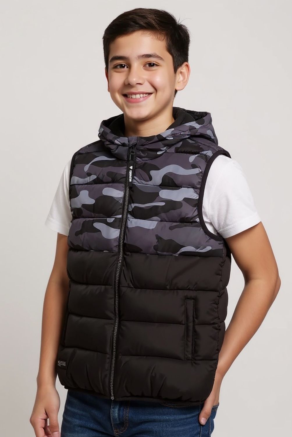 FEDERATION - Chaleco Parka Federation Casual Para Niño con Gorro