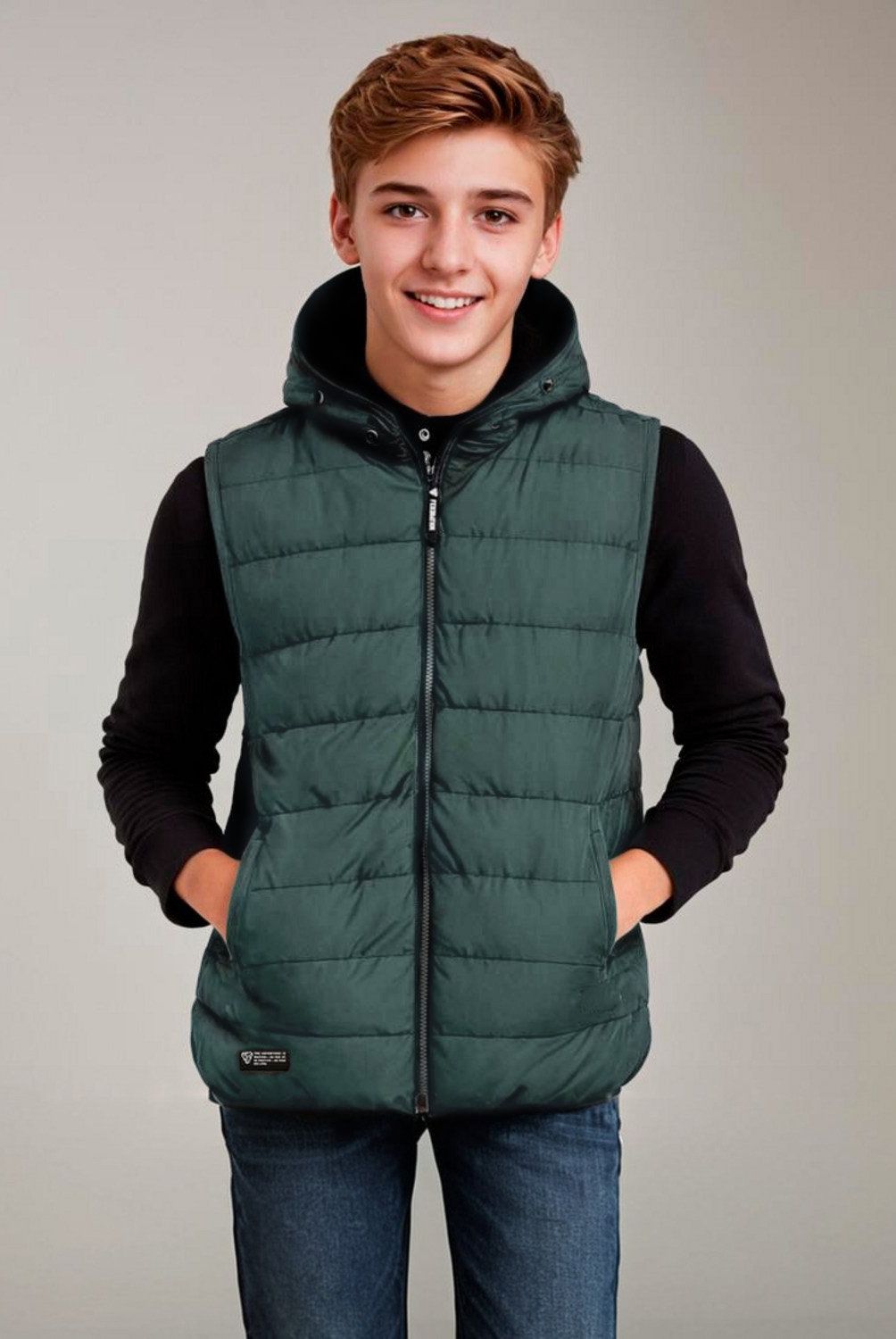 FEDERATION - Chaleco Parka Federation Casual Para Niño con Gorro