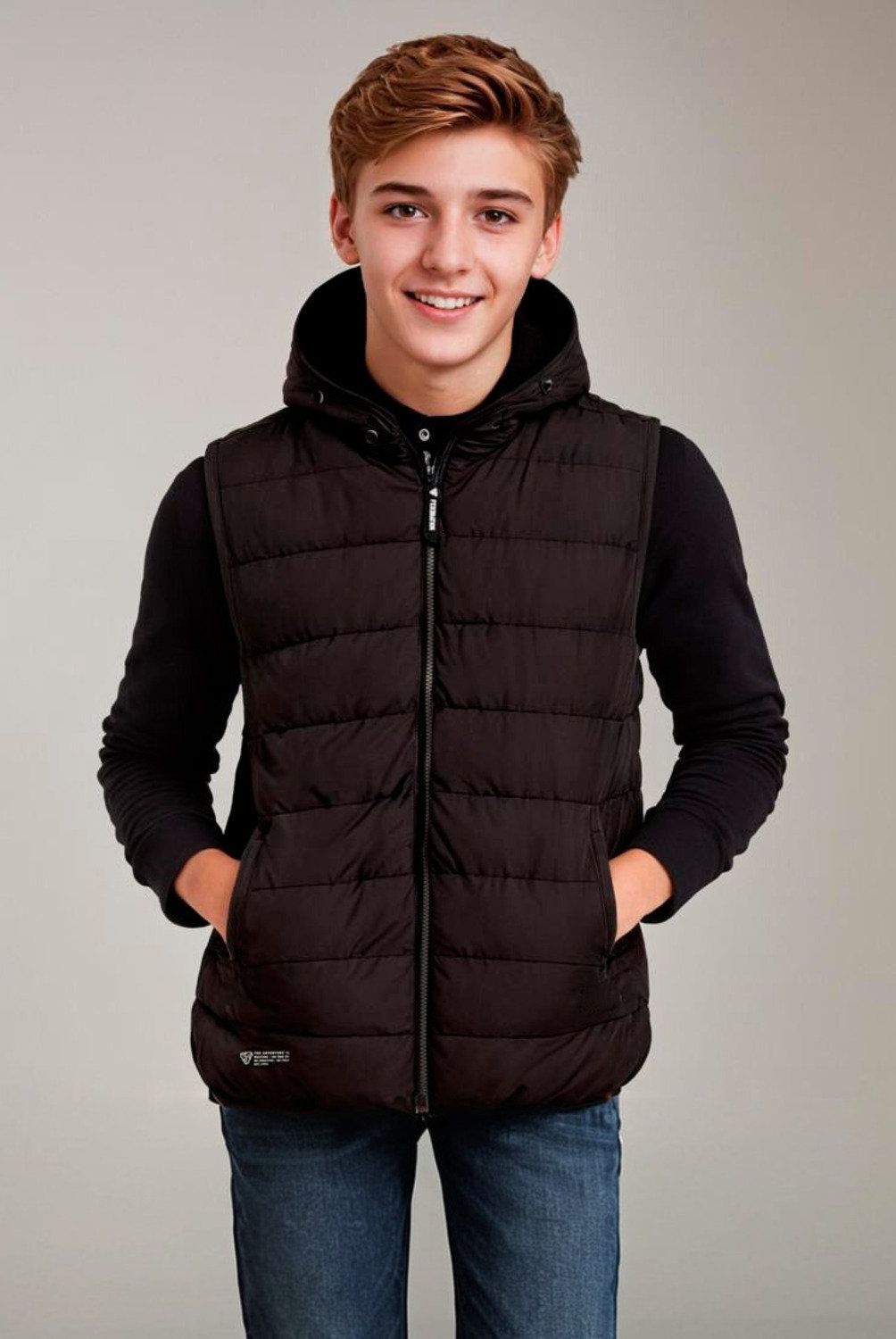 FEDERATION - Chaleco Parka Federation Casual Para Niño con Gorro