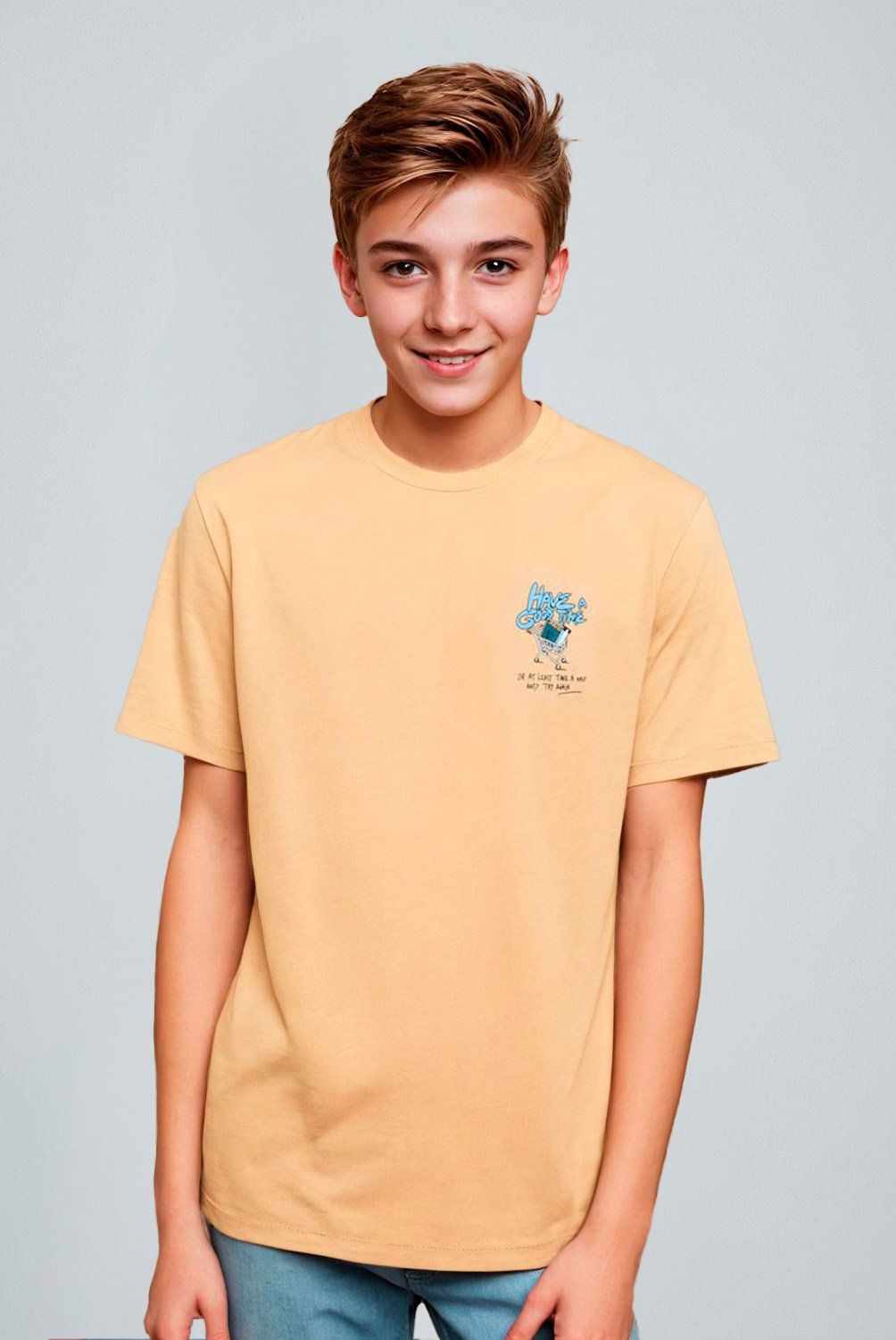FEDERATION - Polera Federation Polialgodón Estampada Niño Manga Corta