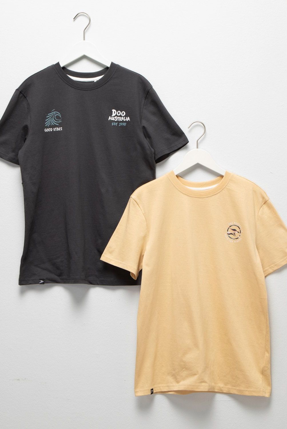 DOO AUSTRALIA - Set 2 Poleras Doo Australia Algodón Niño Estampadas