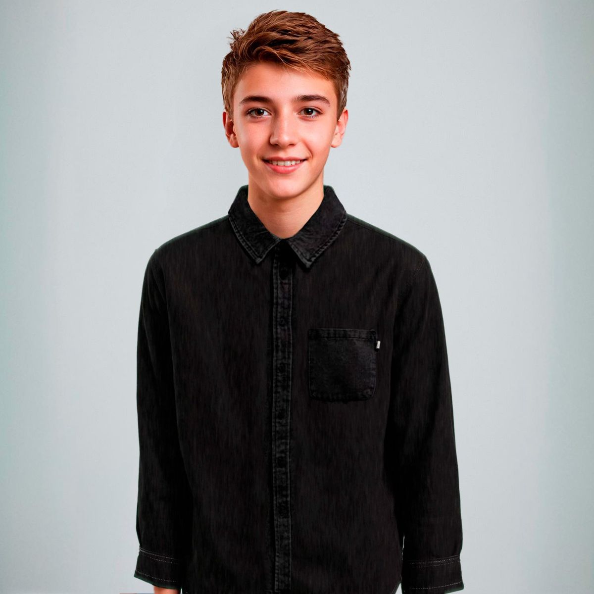 FEDERATION - Camisa Denim Federation Niño Manga Larga Casual