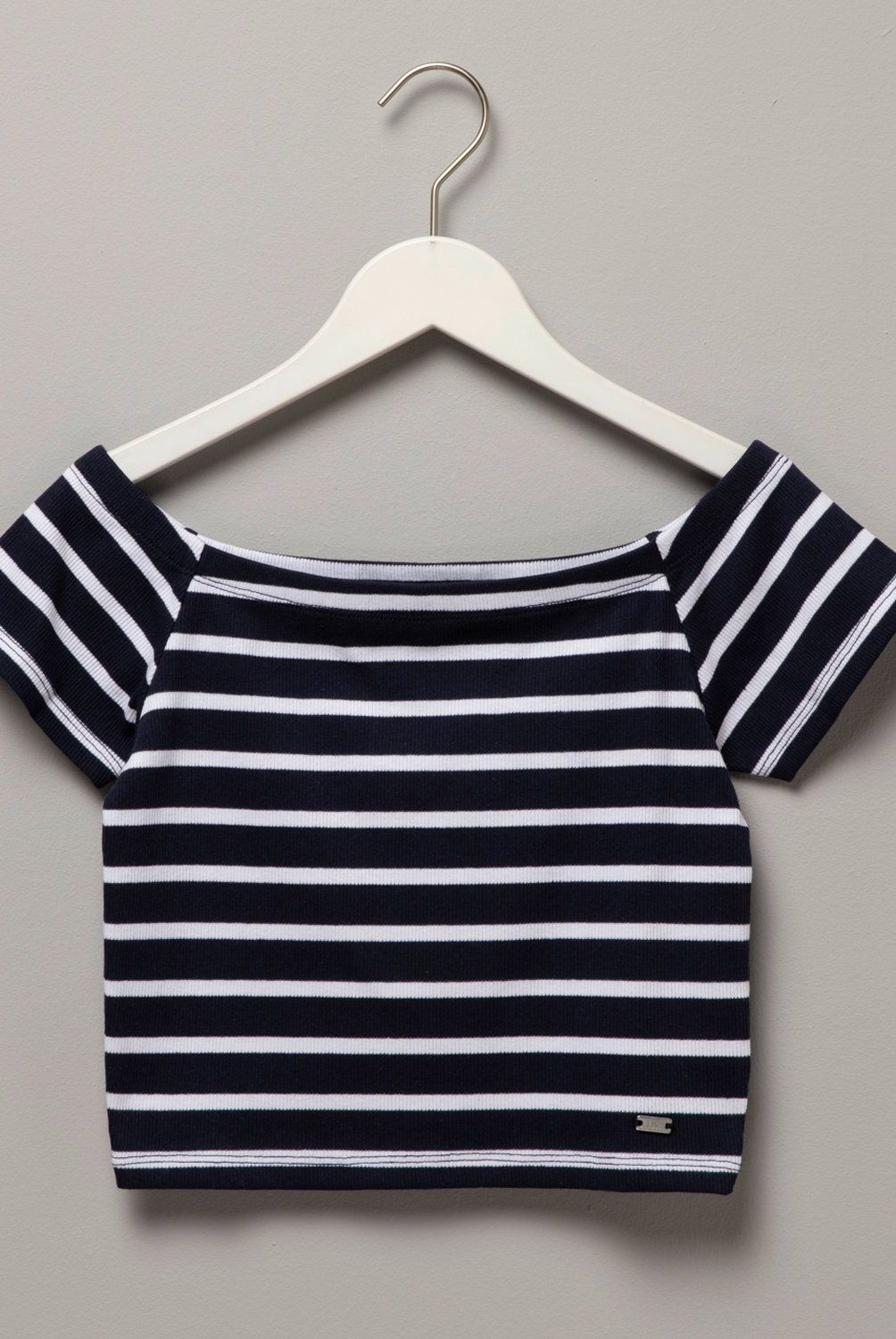 ELEVEN - Polera Casual Eleven Niña Rayada Manga Corta Algodón