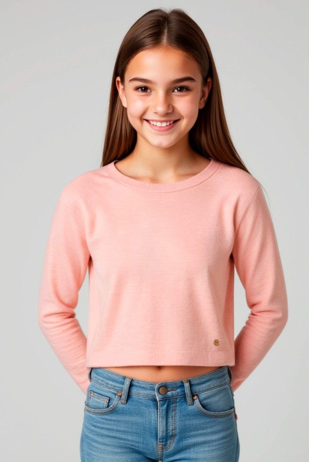ELEVEN - Polera Eleven Casual Algodón Manga Larga Niña