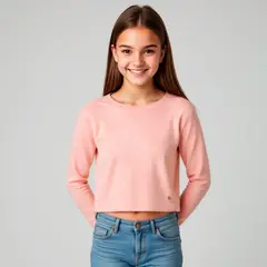 ELEVEN - Polera Casual de Algodón Niña
