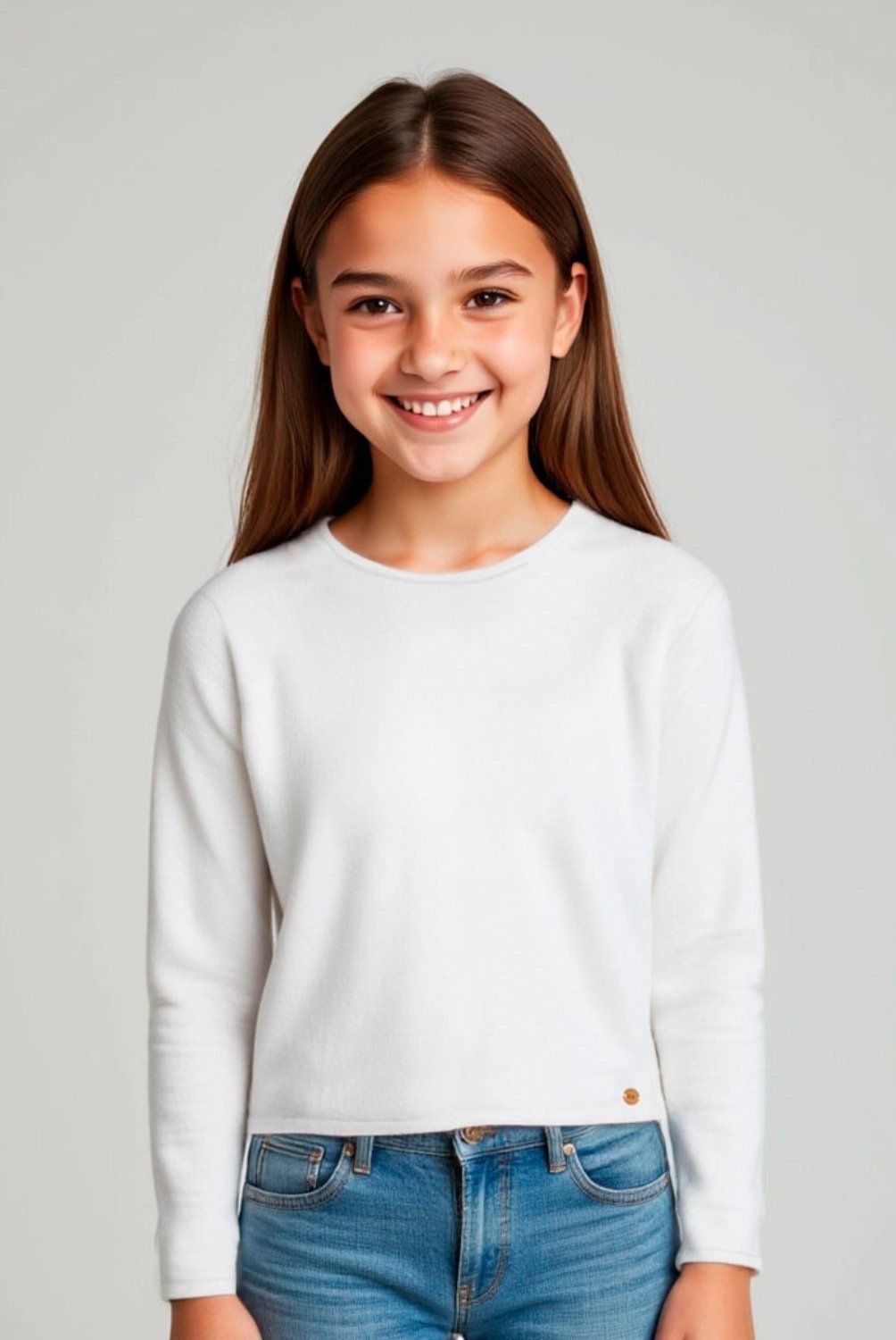 ELEVEN - Polera Eleven Casual Algodón Manga Larga Niña
