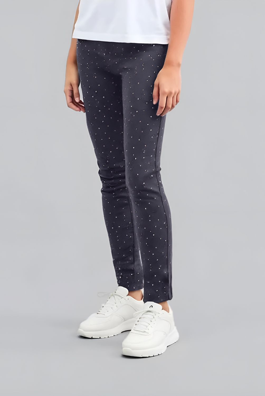 ELEVEN - Calzas Eleven Niña Skinny Estampadas Tiro Medio