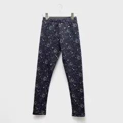 ELEVEN - Calzas Niña Skinny Estampadas Tiro Medio
