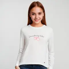 ELEVEN - Polera Casual de Algodón para Niña