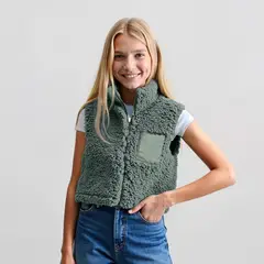 DOO AUSTRALIA - Chaleco Polar Niña Casual con Cremallera