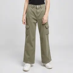 ELEVEN - Pantalón Cargo Tiro Alto para Niña