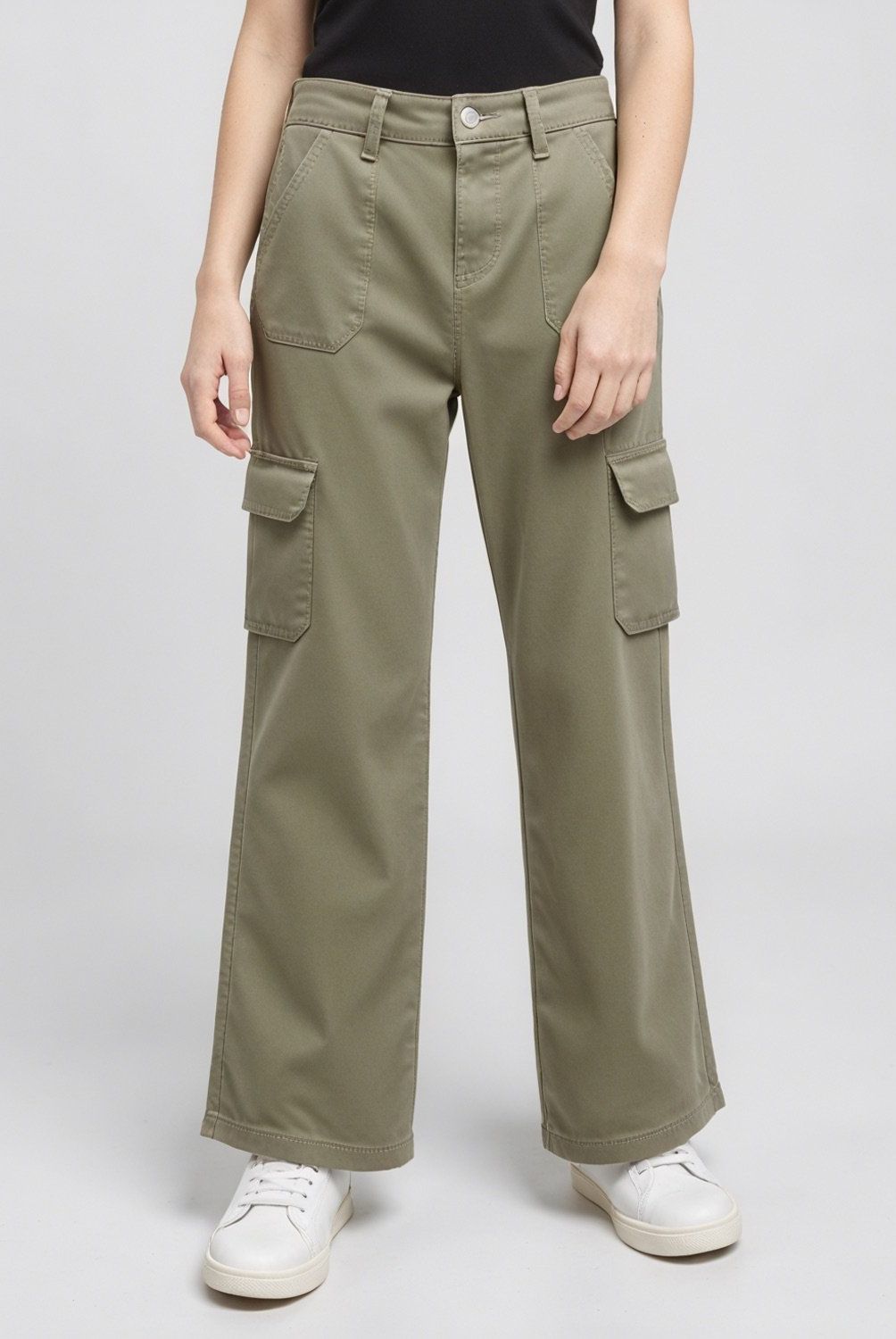 ELEVEN - Pantalón Eleven Cargo Tiro Alto Niña Algodón