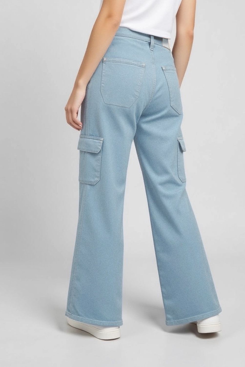 ELEVEN - Pantalón Eleven Cargo Tiro Alto Niña Algodón