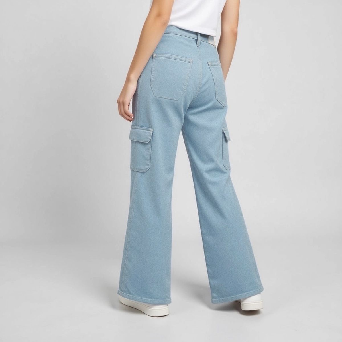 ELEVEN - Pantalón Eleven Cargo Tiro Alto Niña Algodón