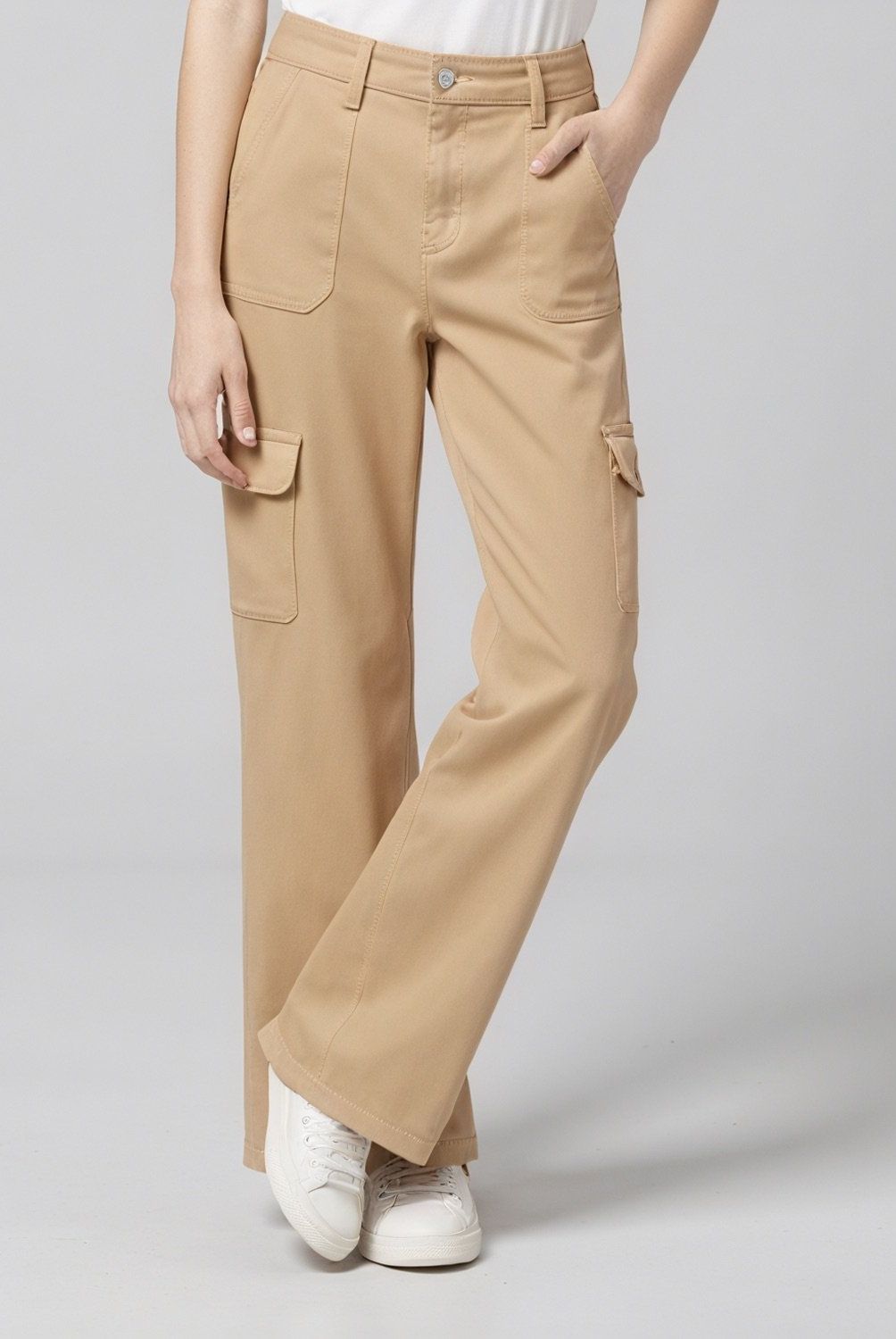 ELEVEN - Pantalón Eleven Cargo Tiro Alto Niña Algodón