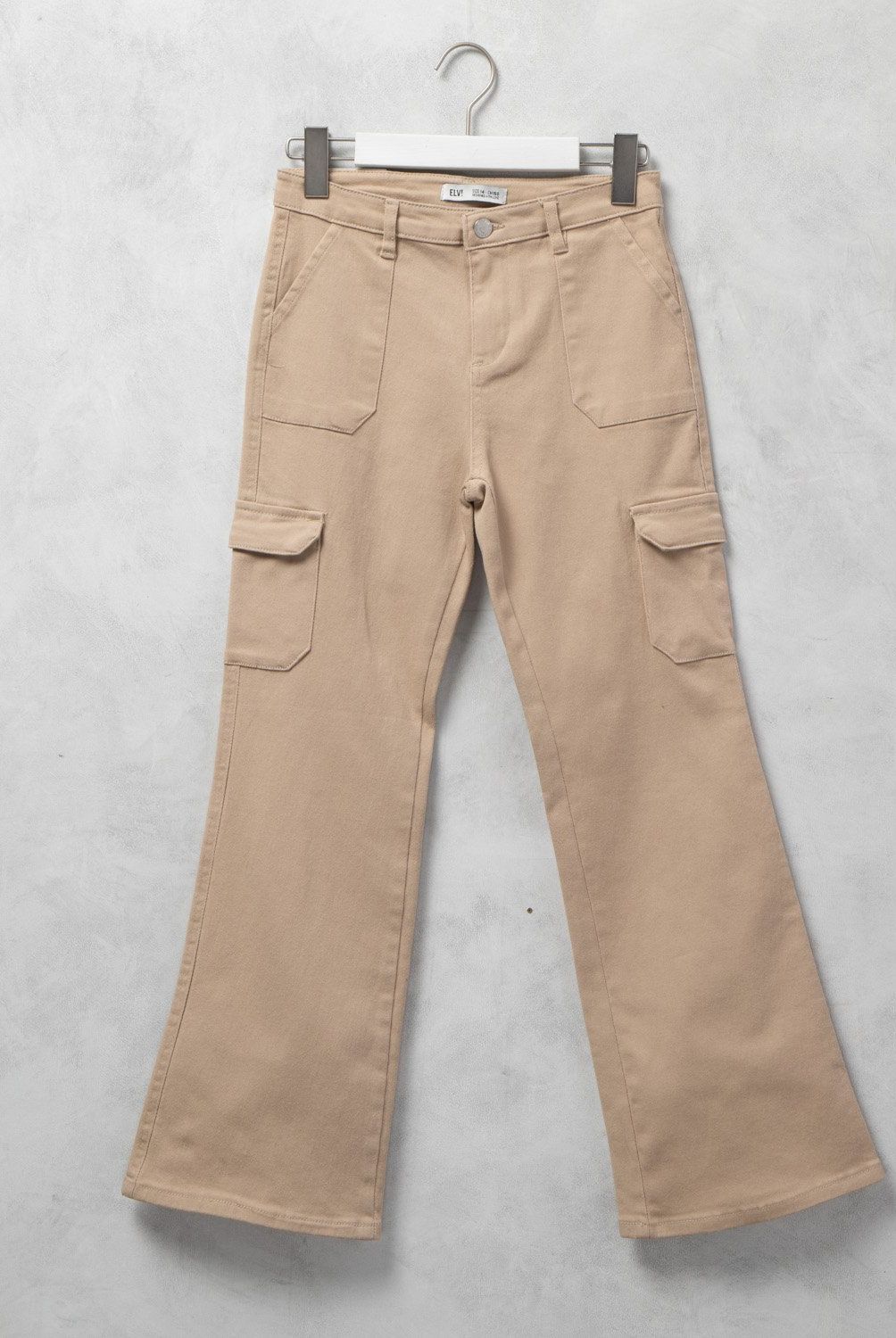 ELEVEN - Pantalón Eleven Cargo Tiro Alto Niña Algodón