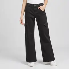 ELEVEN - Pantalón Cargo Tiro Alto para Niña