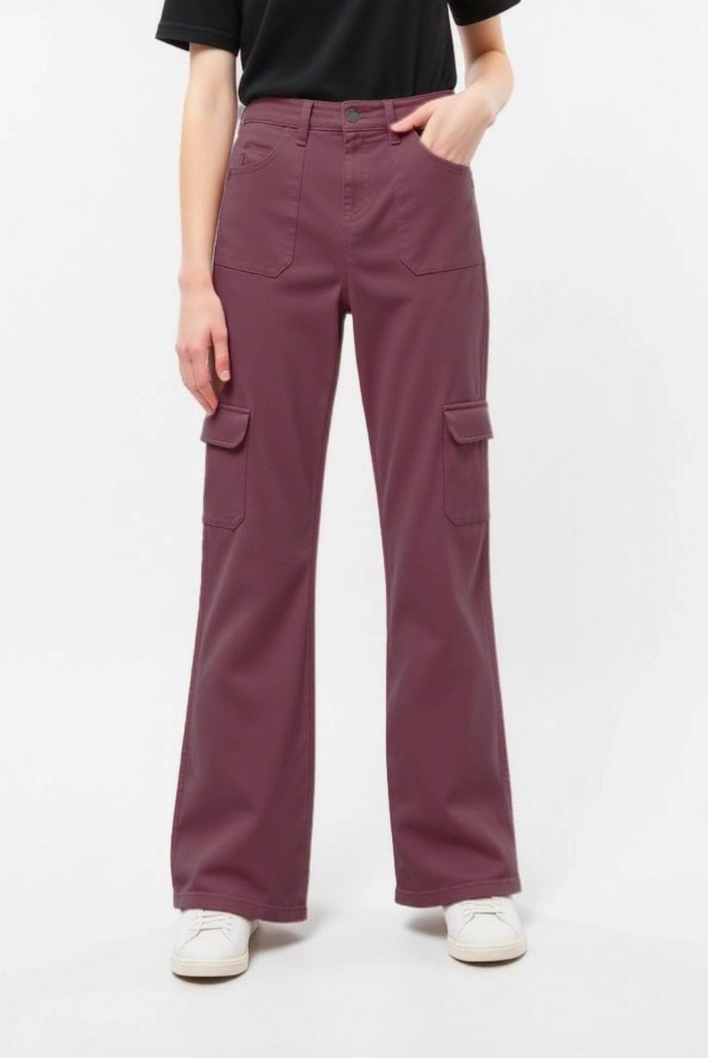 ELEVEN - Pantalón Eleven Cargo Tiro Alto Niña Algodón