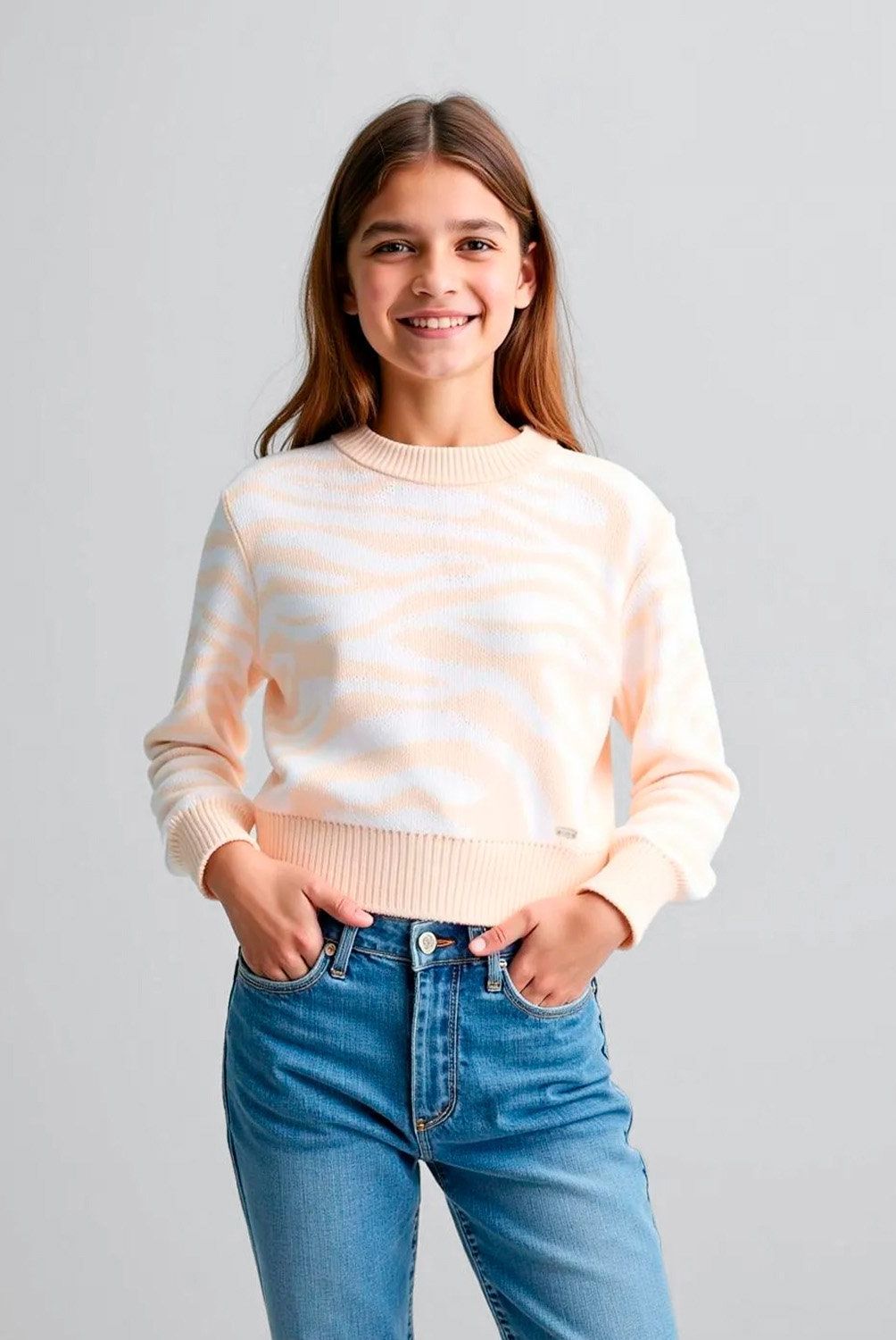 ELEVEN - Sweater Eleven Casual Flores Niña Manga Larga