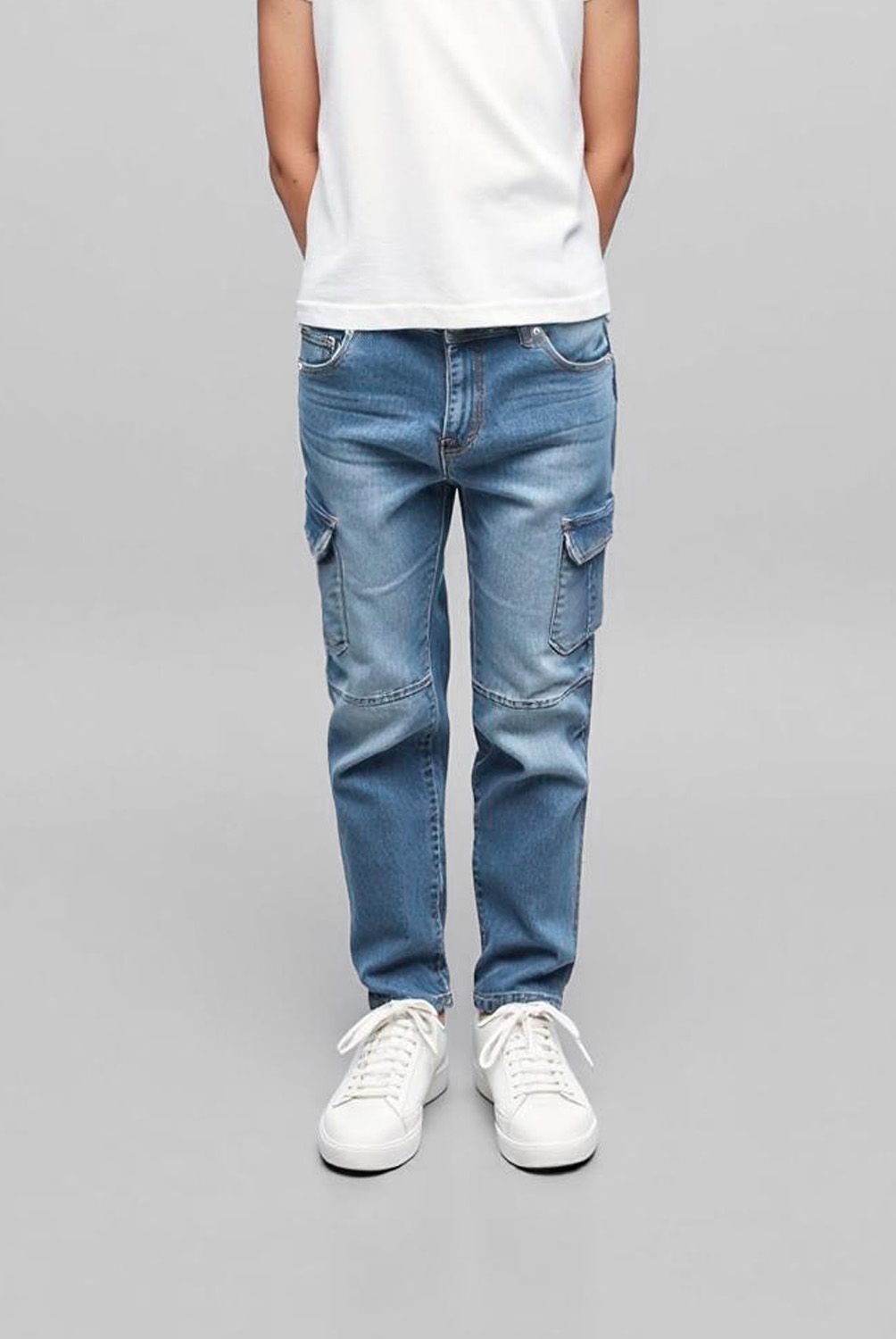 ELEVEN - Jeans Cargo Eleven Algodón Niña Tiro Medio