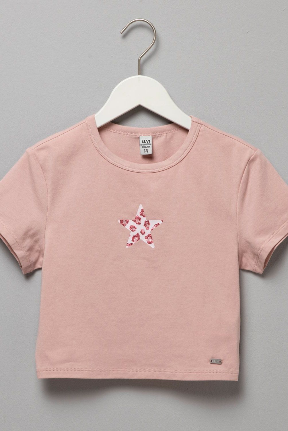 ELEVEN - Polera Eleven Crop Fit Diseño Corazón Niña Algodón