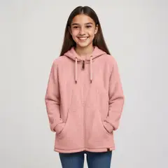 ELEVEN - Polerón Casual Niña Algodón Manga Larga con Gorro