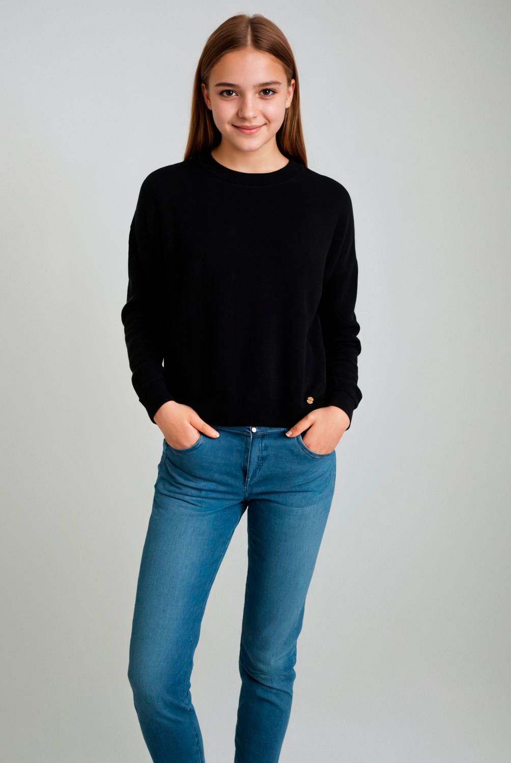 ELEVEN - Sweater Eleven Casual Manga Larga Niña Algodón