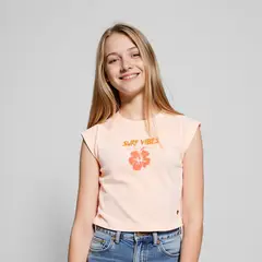 DOO AUSTRALIA - Polera Niña Algodón Estampada Sin Mangas Casual
