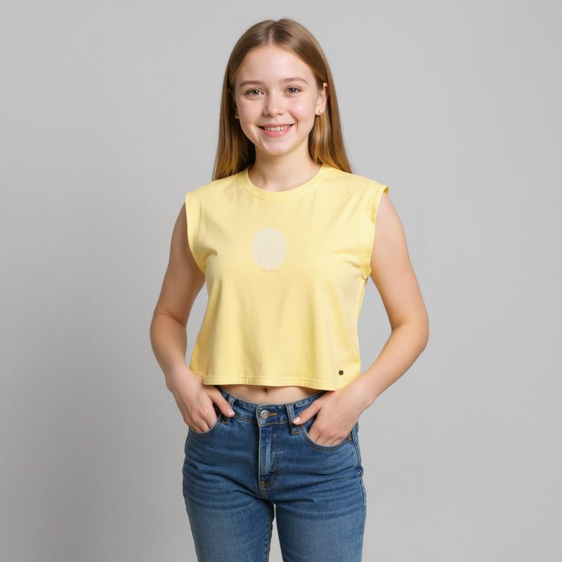 DOO AUSTRALIA - Polera Niña Doo Australia Algodón Estampada Sin Mangas Casual