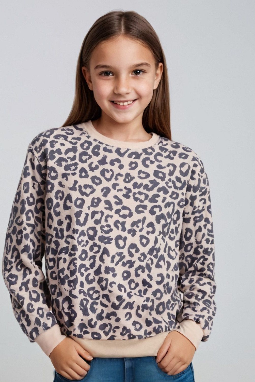 ELEVEN - Polerón Eleven Casual Niña Manga Larga Diseño Corazón