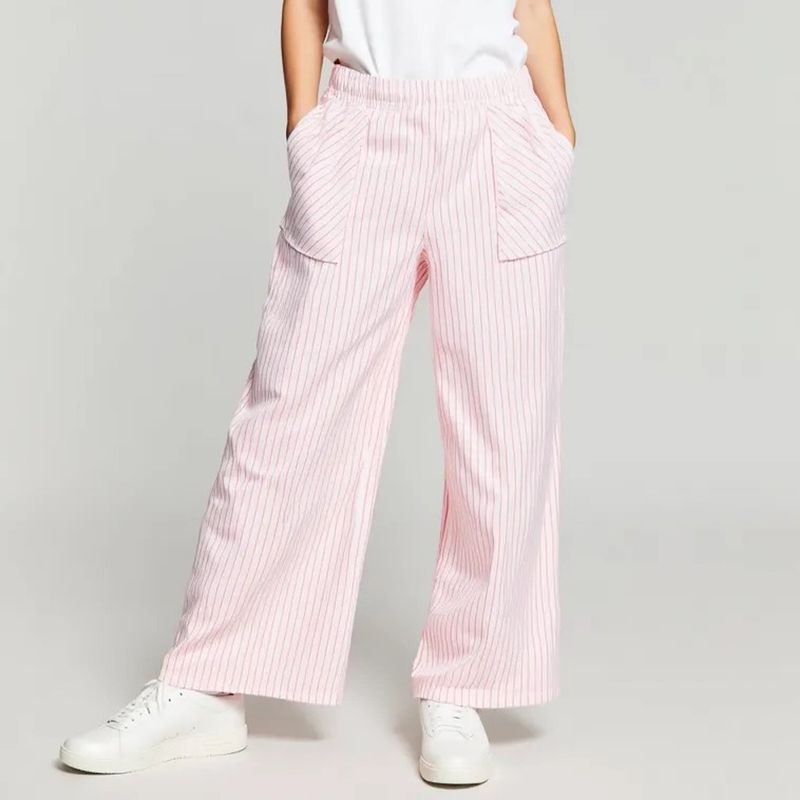 ELEVEN - Pantalón Eleven Casual Culotte Rayas Niña Algodón