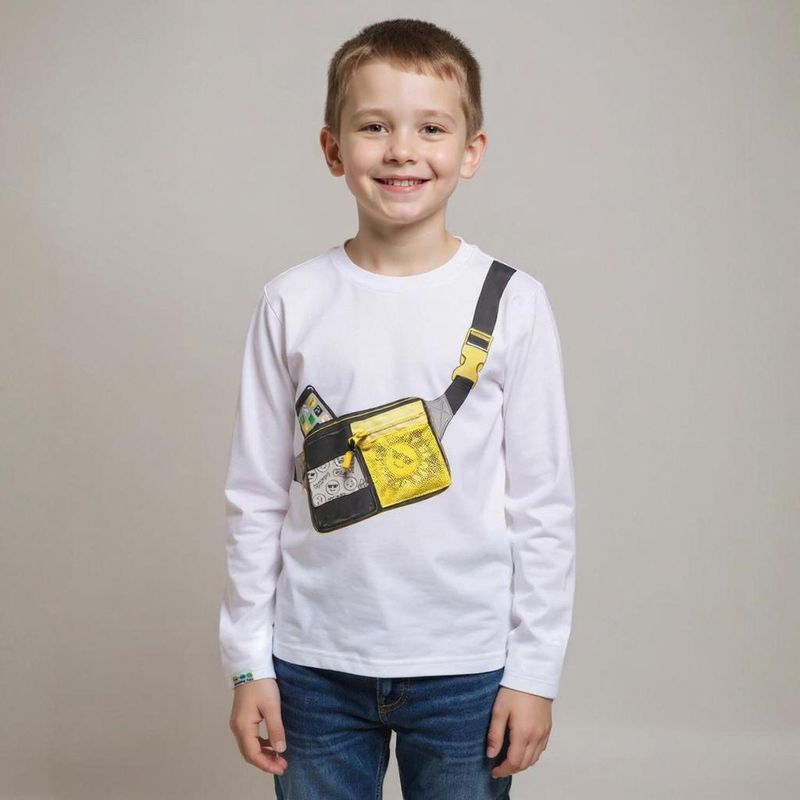 YAMP - Polera Manga Larga Algodón Estampada Niño Yamp