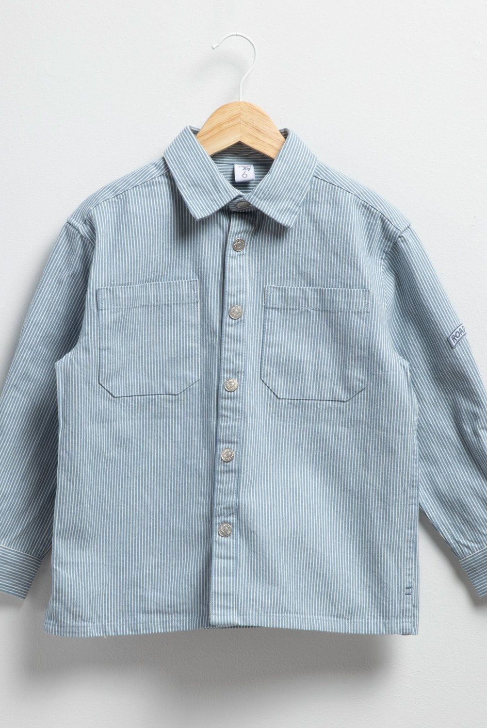 YAMP - Camisa Denim Rayas Niño Yamp Manga Larga Algodón
