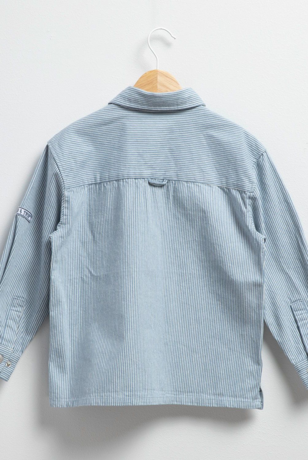 YAMP - Camisa Denim Rayas Niño Yamp Manga Larga Algodón