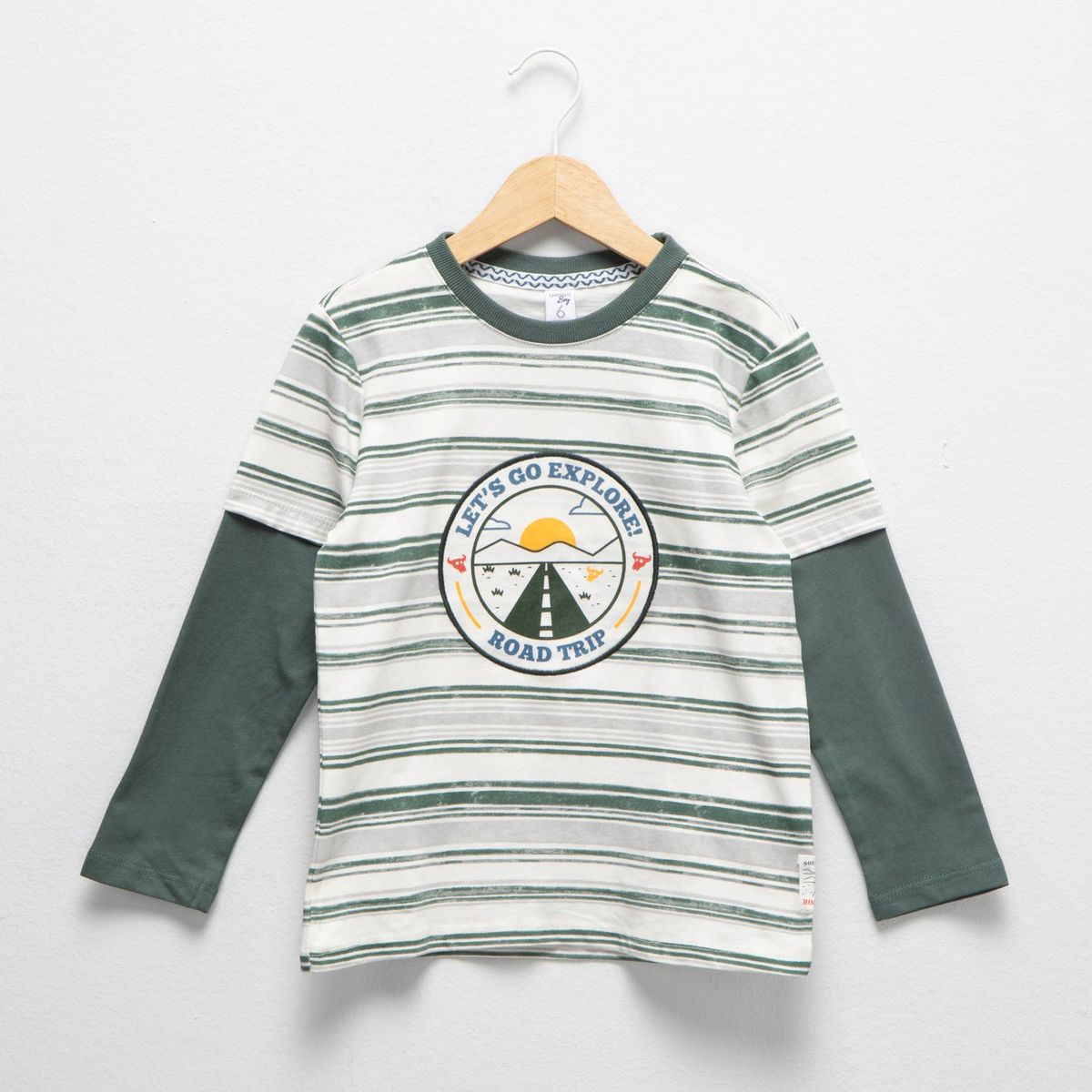 YAMP - Polera Manga Larga Algodón Niño Yamp Diseño Estampado