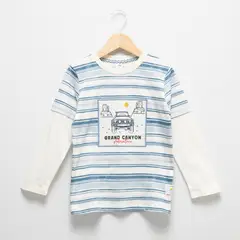YAMP - Polera Algodón Doble Manga Niño