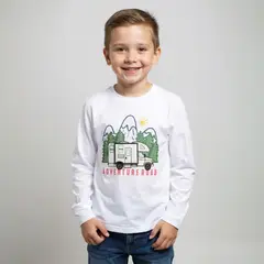 YAMP - Polera Manga Larga Algodón Estampada Niño