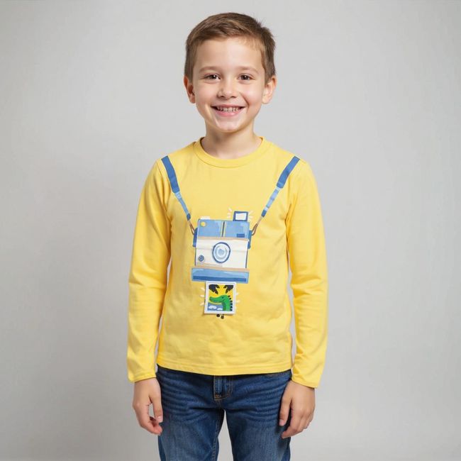 YAMP - Polera Manga Larga Algodón Estampada Niño Yamp