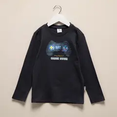 YAMP - Polera Manga Larga Algodón Estampada Niño