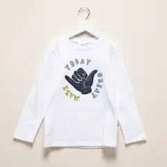 YAMP - Polera Manga Larga Algodón Estampada Niño