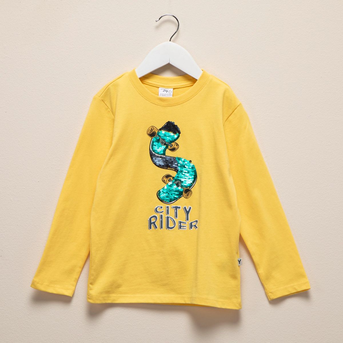 YAMP - Polera Manga Larga Algodón Estampada Niño Yamp