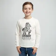 YAMP - Polera Manga Larga Algodón Niño Estampada