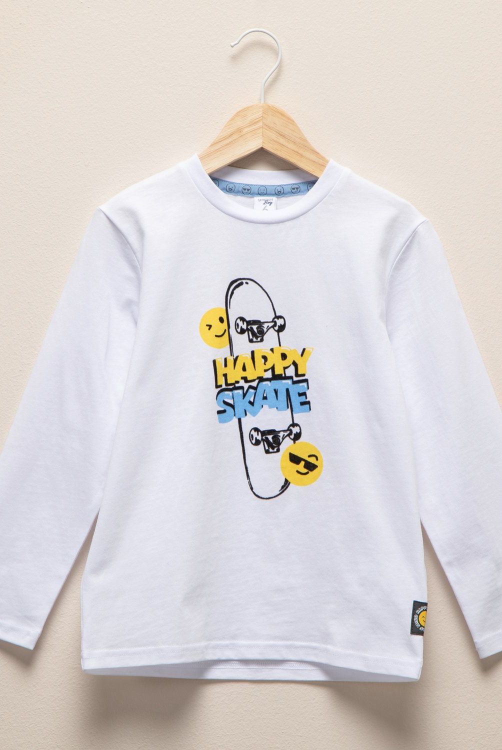 YAMP - Polera Manga Larga Algodón Estampada Niño Yamp