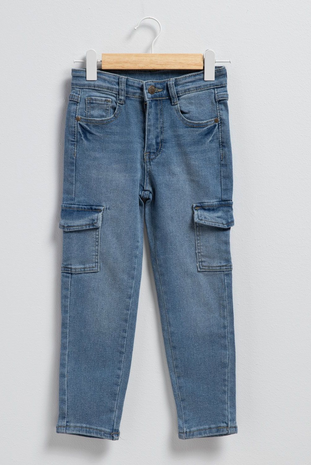 YAMP - Jeans Cargo Denim Yamp Niño Tiro Medio