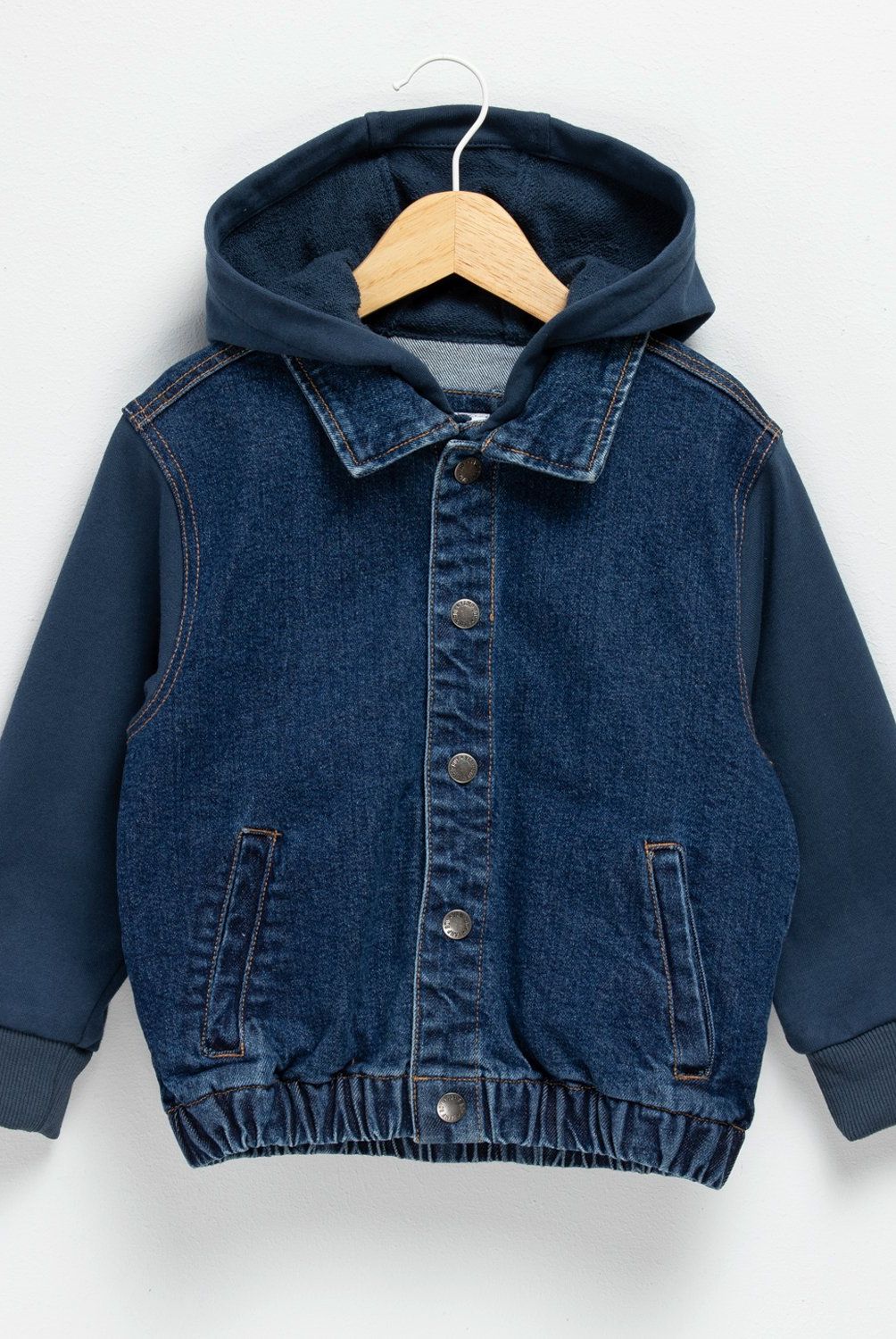 YAMP - Chaqueta Denim con Gorro Yamp Niño Manga Larga Casual