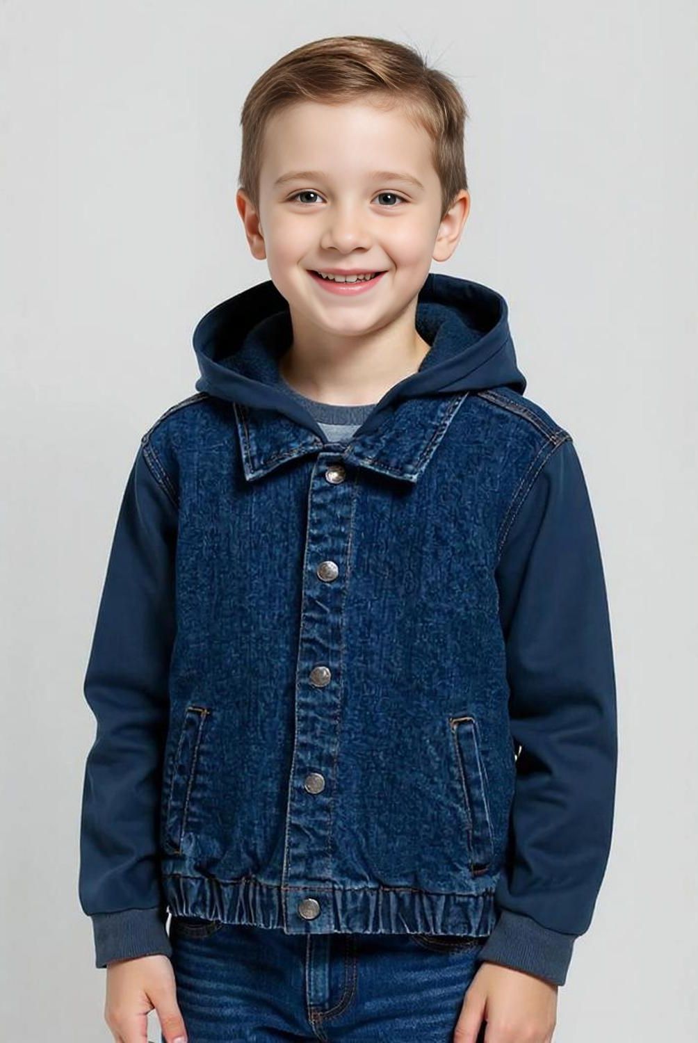 YAMP - Chaqueta Denim con Gorro Yamp Niño Manga Larga Casual
